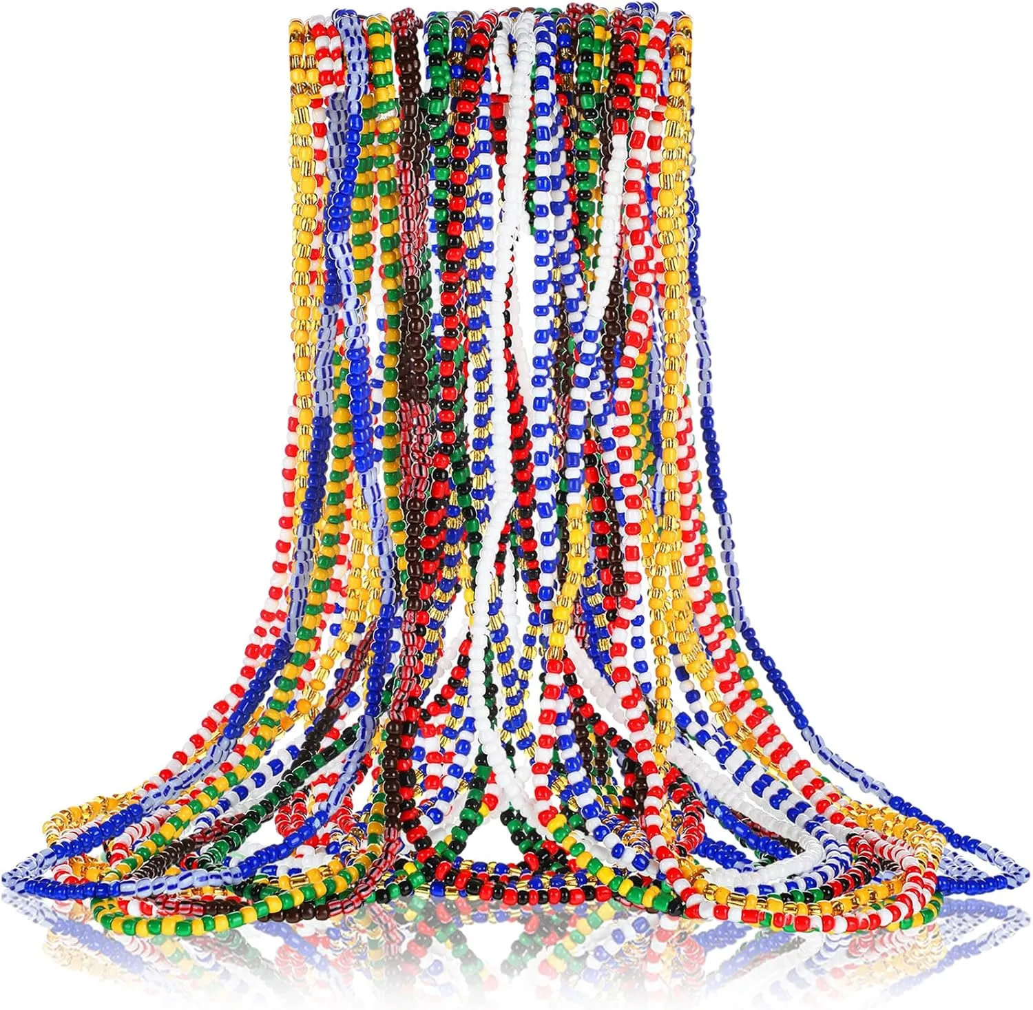 11 Pcs Santeria Bead Necklace Set Eleke Collar De Santeria Elegua Unisex Stretch Necklace Orula Eleggua Shango Oya
