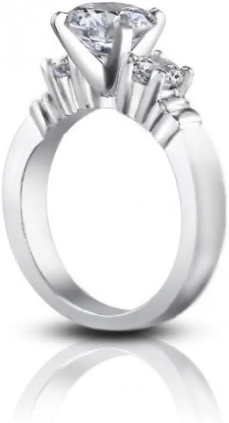 1.25 ct Women's Round Cut Diamond Engagement Ring in White Gold in Platinum