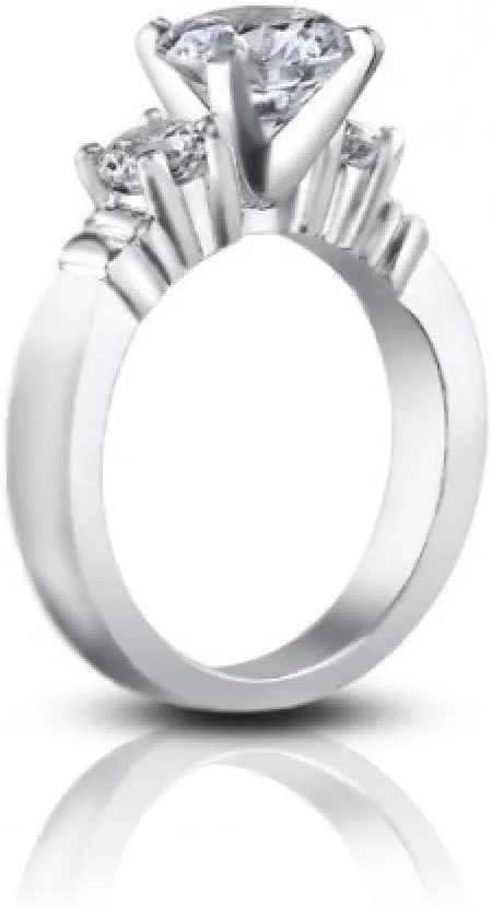 1.25 ct Women's Round Cut Diamond Engagement Ring in White Gold in Platinum