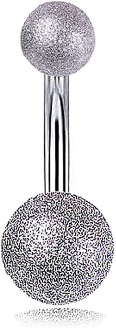 14G Belly Button Rings, Stainless Steel Belly Button Ring Stainless Steel 14G Belly Ring for Women Cubic Zirconia Round Design Party