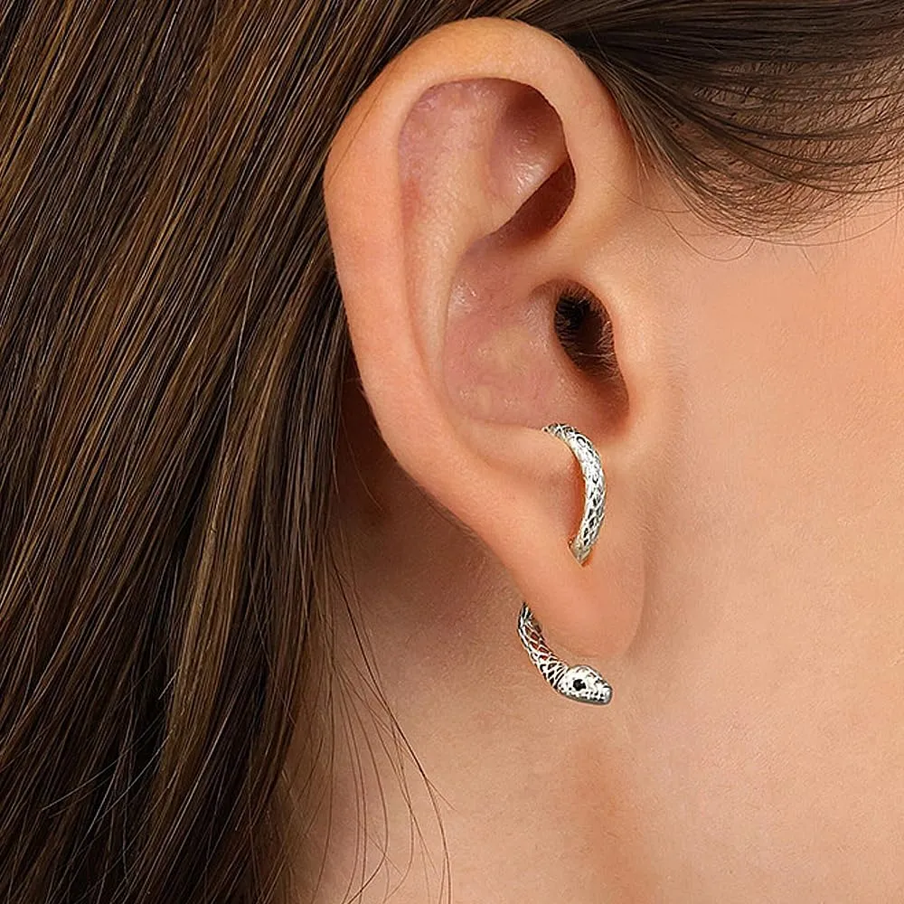 14K Gold Gothic Snake Jackets Earrings for Women,Personalized Punk Statement Serpent Drop Dangle Earrings,Dainty Halloween Party Animal Jewelry Gifts