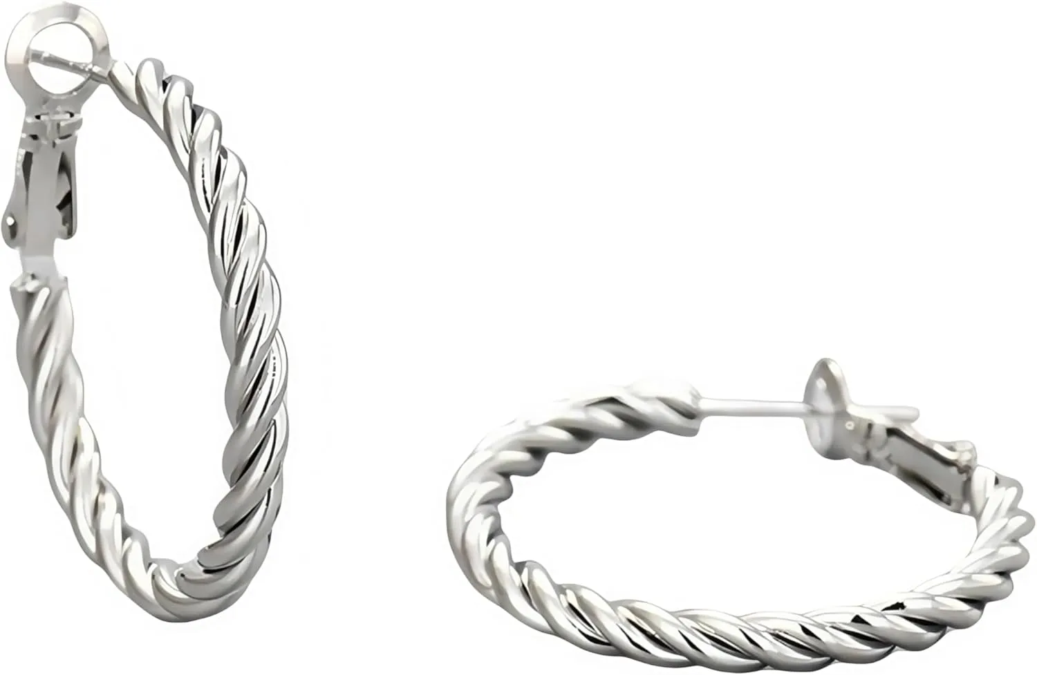 14K Gold Plated Hoop Earrings for Women,Lightweight Twisted Braided Hoop Earrings,Hypoallergenic 925 Sterling Silver Post,Trendy Design,Comfortable Daily Wear