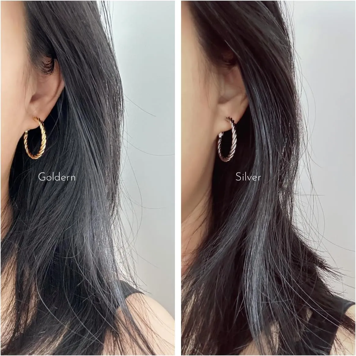 14K Gold Plated Hoop Earrings for Women,Lightweight Twisted Braided Hoop Earrings,Hypoallergenic 925 Sterling Silver Post,Trendy Design,Comfortable Daily Wear