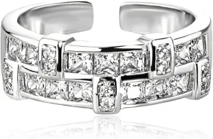 14K Gold Princess Cut Mossanite Ring, Open Couple Rings, Celebrate Your Journey Together with this Gem,Father's Day Gifts for Dad
