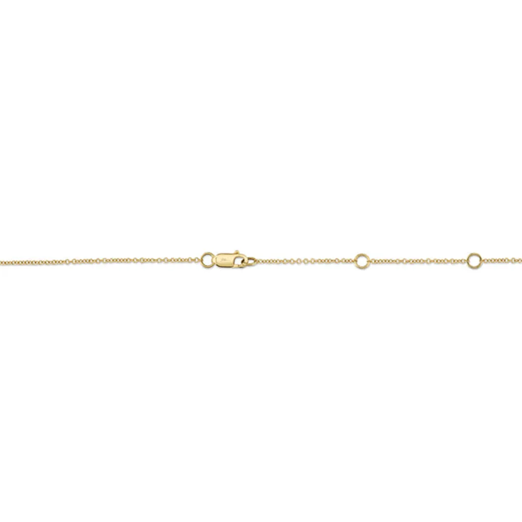 14K Yellow Gold 0.28ctw Round Diamond Station Necklace by Shy Creation