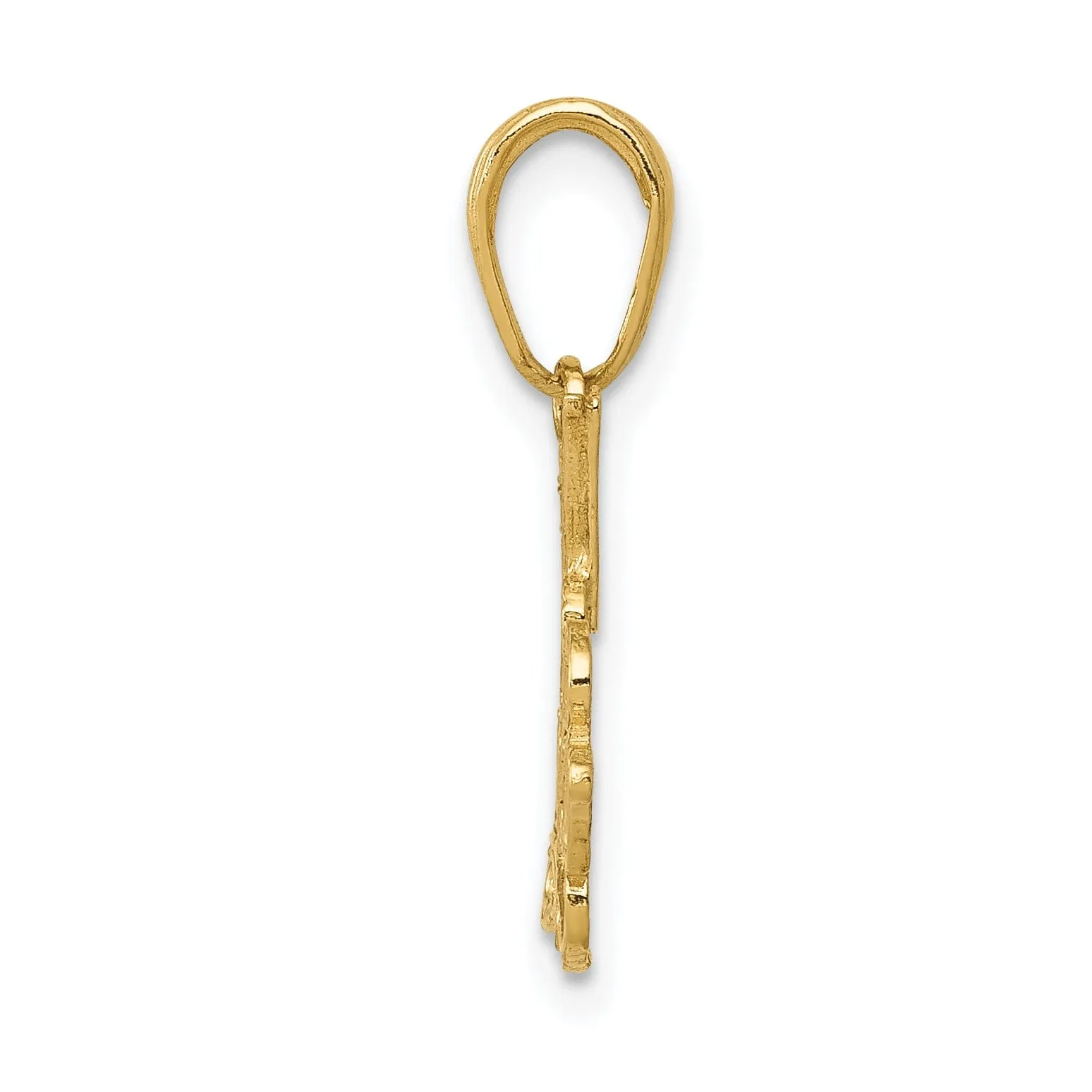 14k Yellow Gold #1 Daughter Charm Pendant