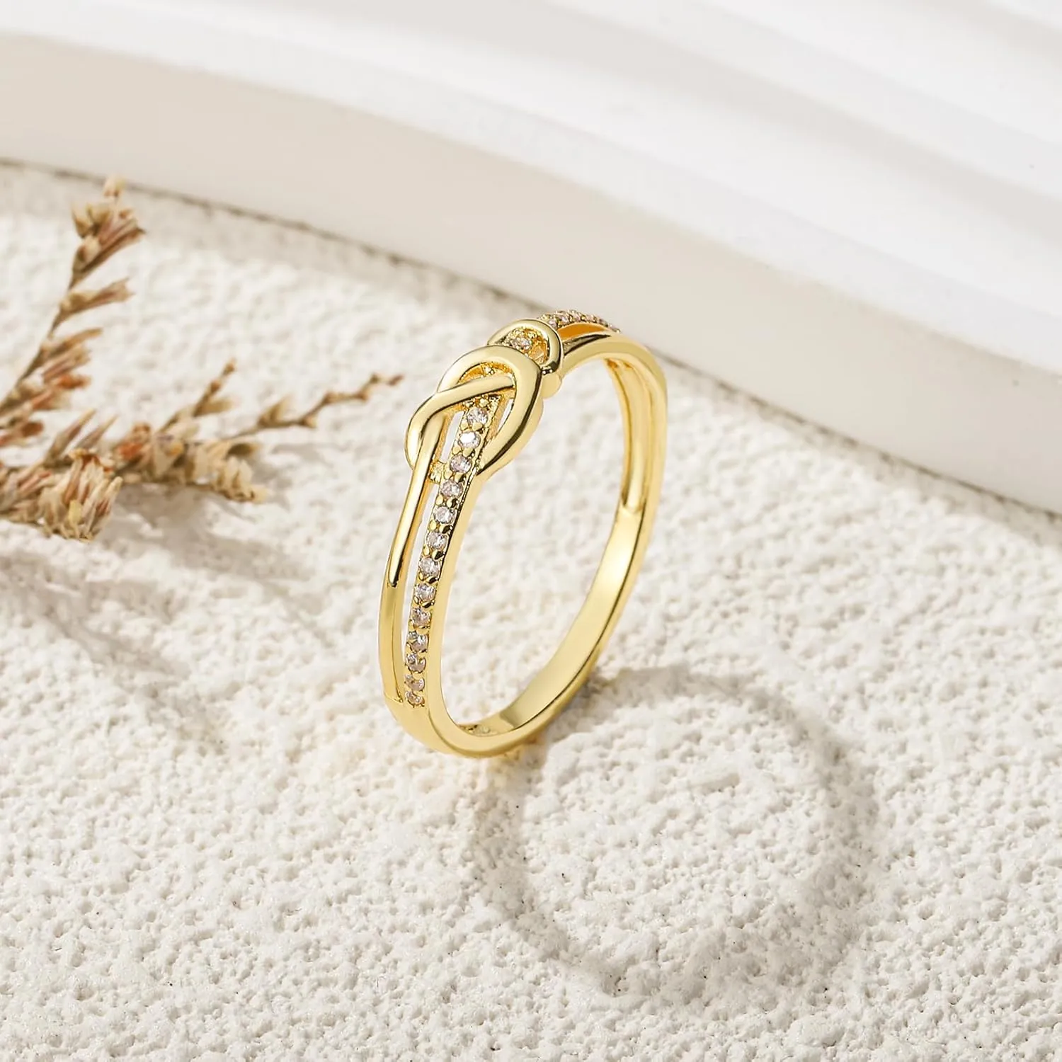 18K Gold Plated Sterling Silver Mother Daughter Rings  Double Heart Matching Promise Jewelry for Women, Gift for Mom, Daughter, Best Friend | Mother's Day Gift Jewelry
