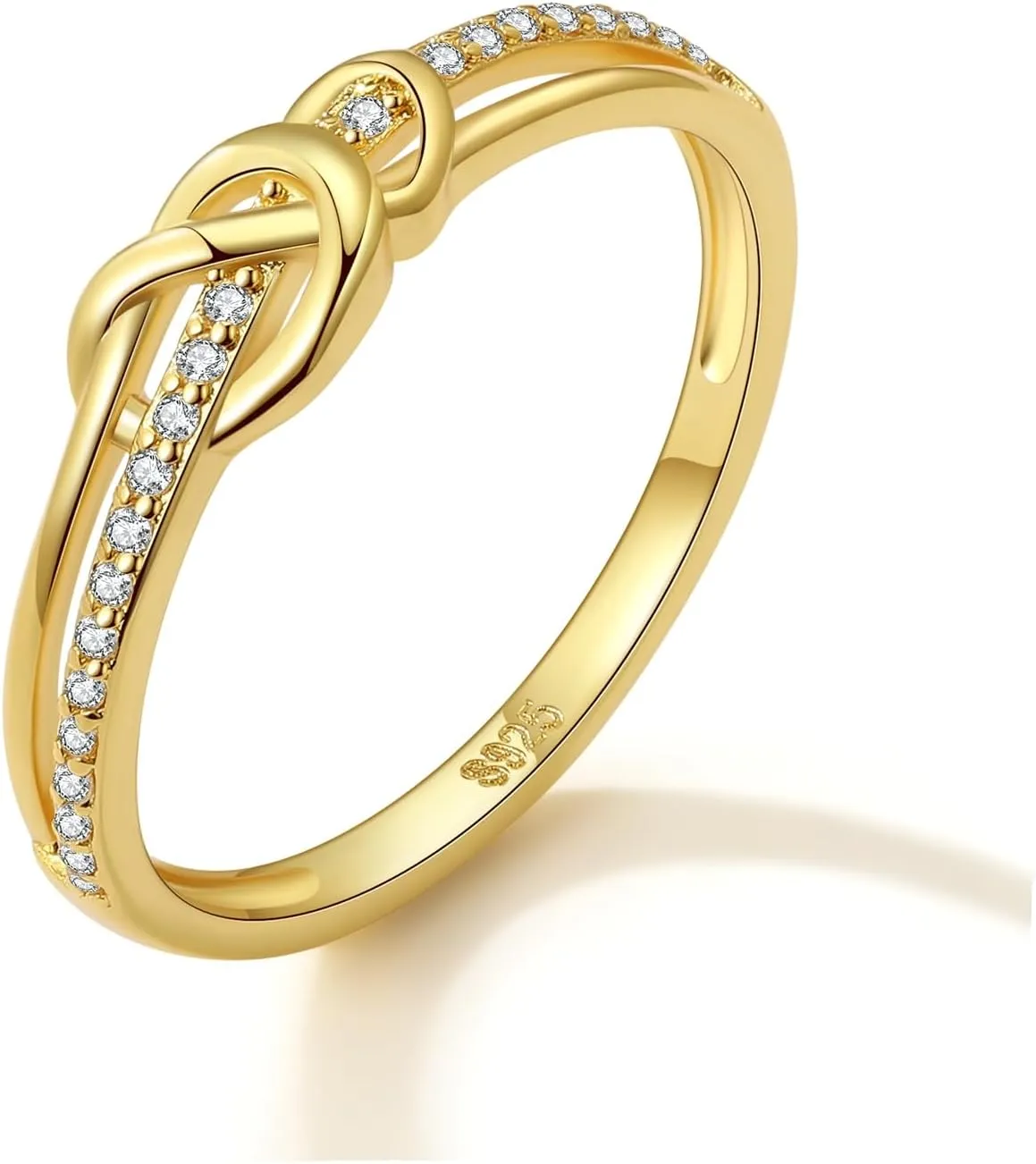 18K Gold Plated Sterling Silver Mother Daughter Rings  Double Heart Matching Promise Jewelry for Women, Gift for Mom, Daughter, Best Friend | Mother's Day Gift Jewelry