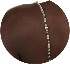 1Pair Luxury Rhinestone Shoulder Straps Jewelry Crystal Shoulder Strap Chain Rhinestone Underwear Chain Bridal Wedding Dress Bra Shoulder Chain Summer Body Accessories Jewelry for Women, M, metal,