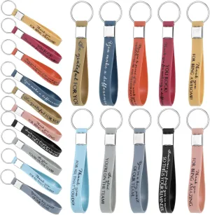 20 Pcs Motivational Quote Keychains Gift, Inspirational Quote Keychains Bulk for Women Men Girls, Bulk Thank You Gift Inspirational Silicone Keychains for Office Team Party Favor Gifts Supplies