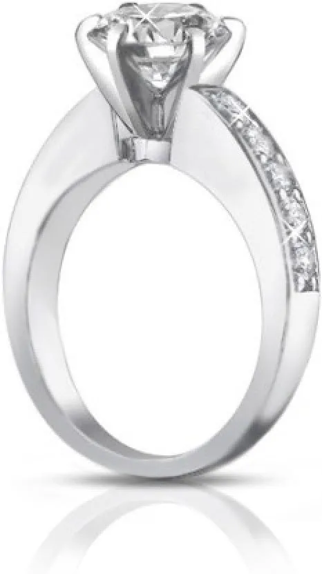 2.10 ct Ladies Round Cut Diamond Engagement Ring Set in Platinum