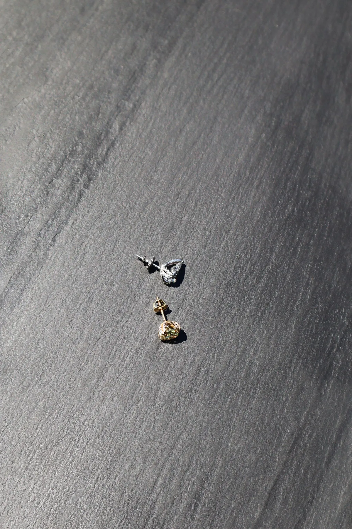 2.15 CT Luxurious Mismatched Earrings: Cushion-Cut Yellow Fancy Diamond and Pear-Shaped White Diamond