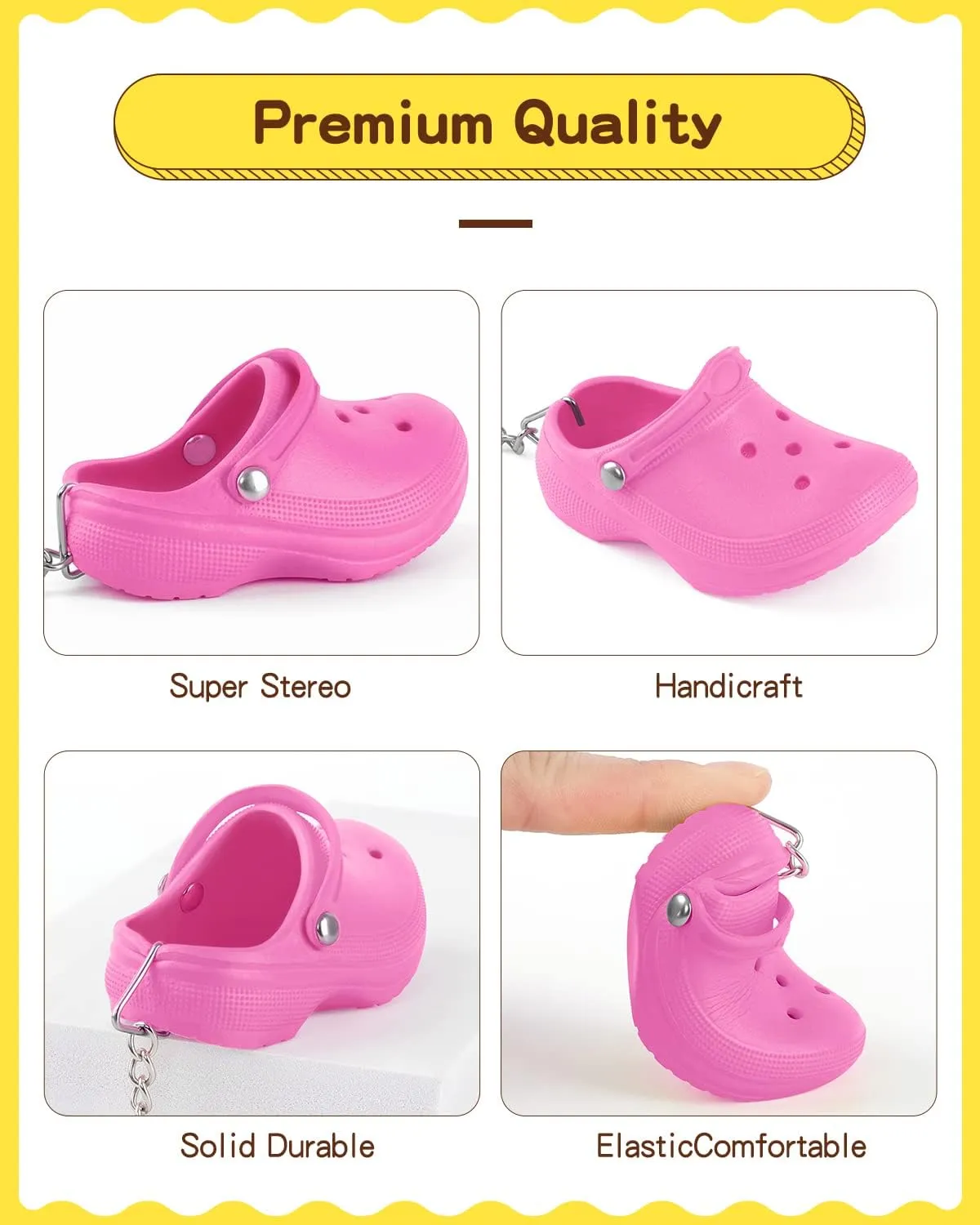2pcs Cute Shoe Keychains for Women Men Kids Party Favors, Mini Birthday Gifts of Key Chains Car Handbag Backpack