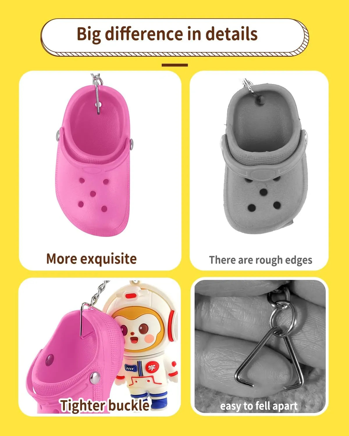 2pcs Cute Shoe Keychains for Women Men Kids Party Favors, Mini Birthday Gifts of Key Chains Car Handbag Backpack