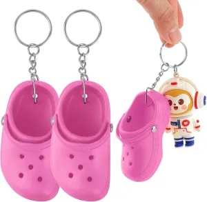 2pcs Cute Shoe Keychains for Women Men Kids Party Favors, Mini Birthday Gifts of Key Chains Car Handbag Backpack