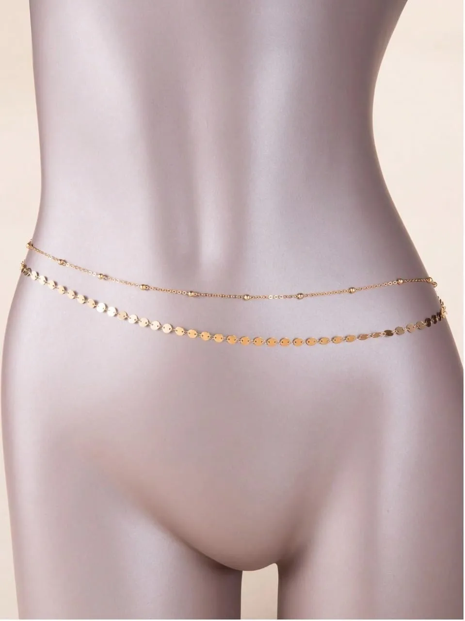 2PCS Gold/Silver Plated Waist Chains Belly Body Chain Jewelry for Women Sexy Bikini Layered Belly Chain Jewelry for Women