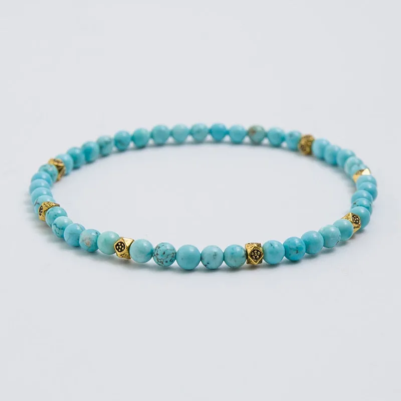 4mm Natural Turquoise,Picture Stone