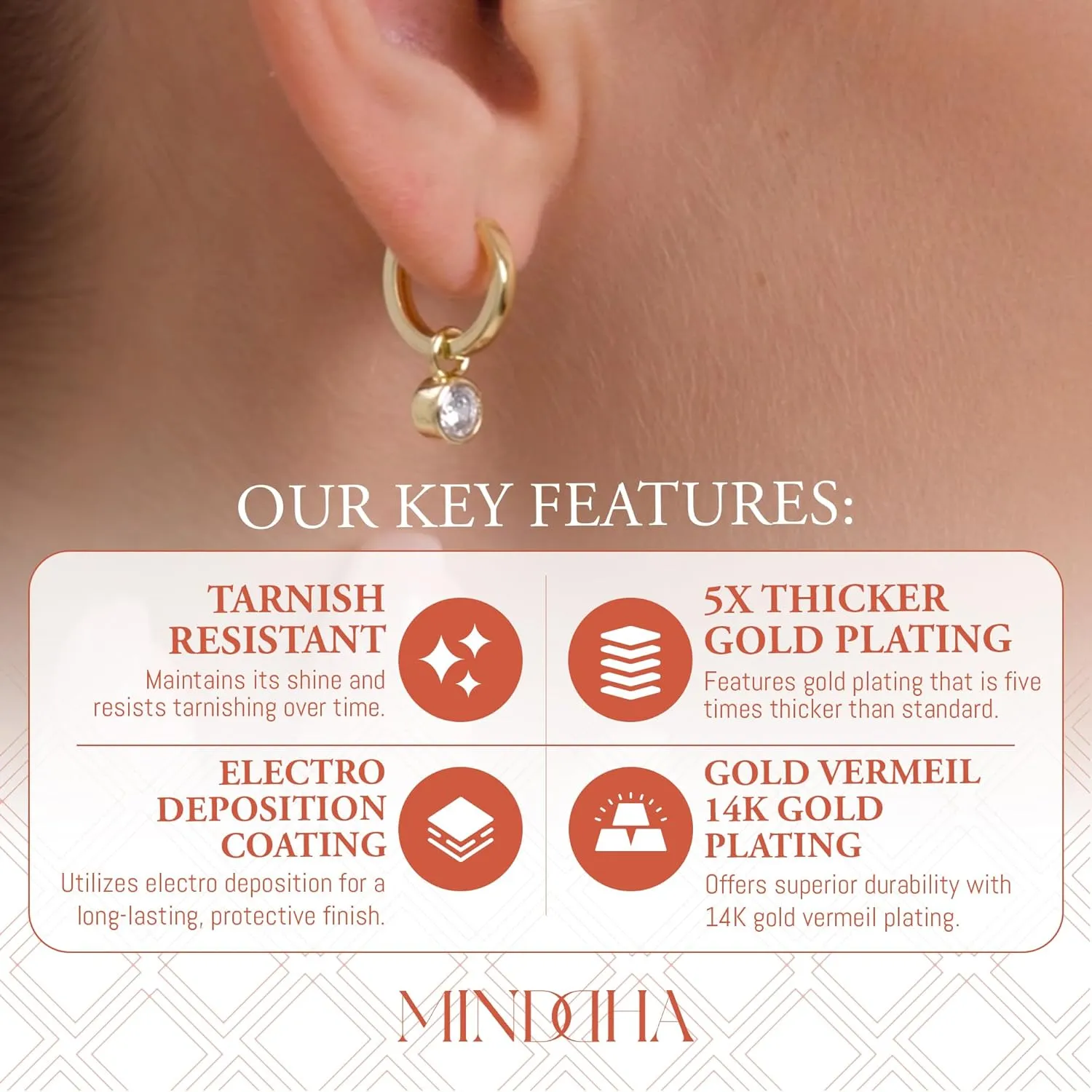 5 Pairs Teardrop CZ Huggie Hoop Earrings Set for Women, Dainty 14K Gold Plated Stackable Earring, Hypoallergenic Small Hoop, Stud Earring Stacks for Multiple Piercings, Jewelry Gift Set