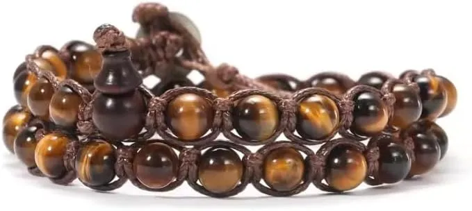6mm Buddhist Natural Stone Beads Sandalwood Buddha Rosary Bracelet Women's Men's Gourd Beads Multi-Circle Bracelet