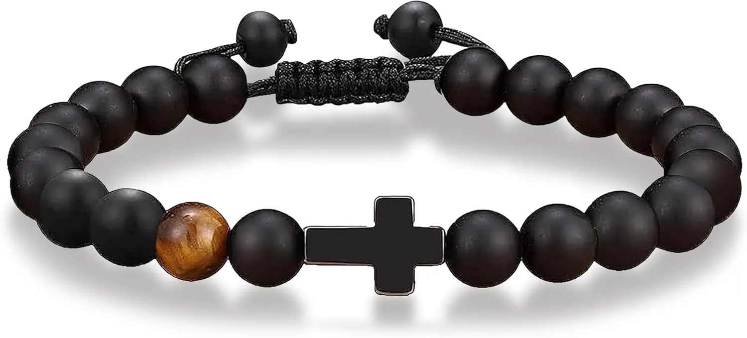 72ore Fathers Day Gifts for Husband/Dad Stone Beaded Bracelet for Men Bracelets Gifts for Dad Gift from Daughter Fathers Birthday Gift from Daughter