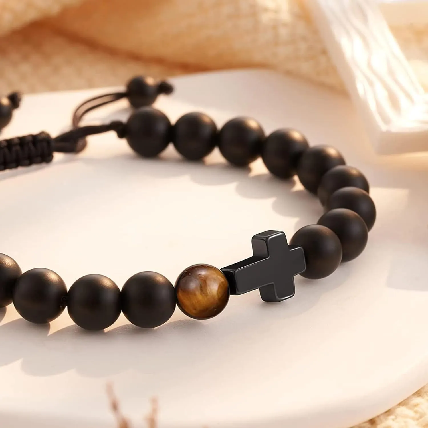 72ore Fathers Day Gifts for Husband/Dad Stone Beaded Bracelet for Men Bracelets Gifts for Dad Gift from Daughter Fathers Birthday Gift from Daughter
