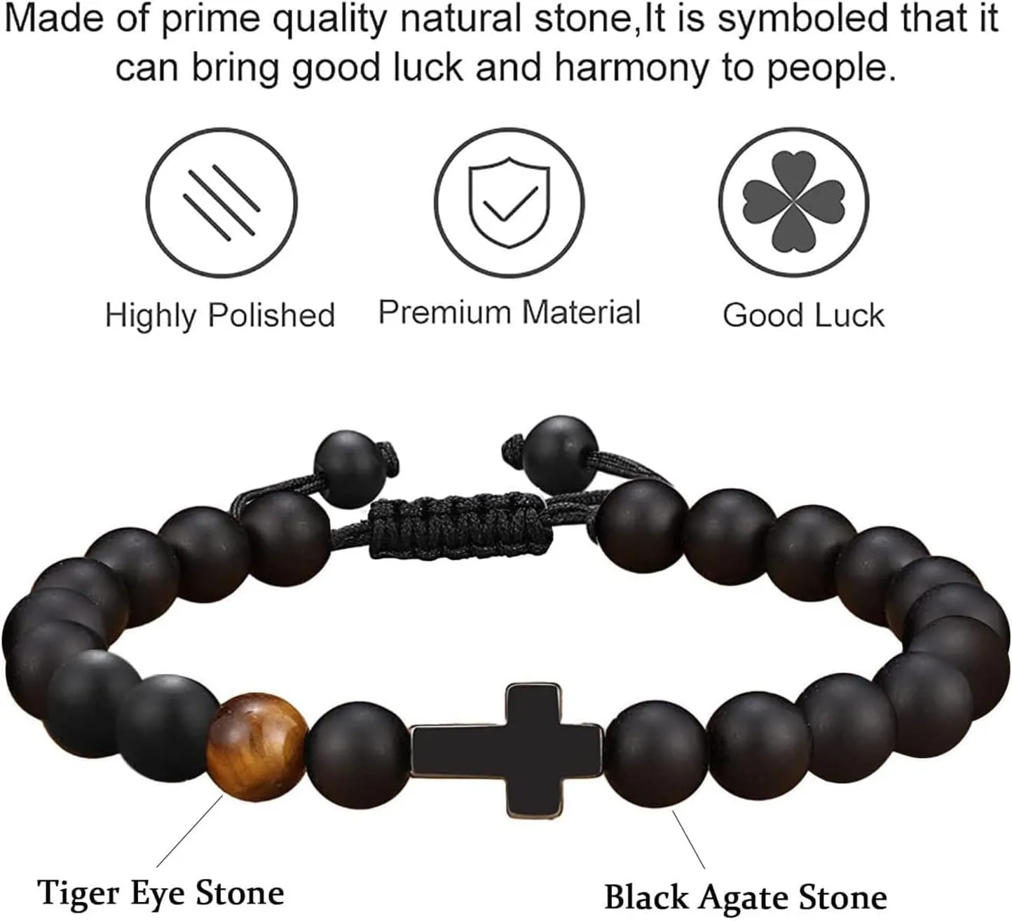 72ore Fathers Day Gifts for Husband/Dad Stone Beaded Bracelet for Men Bracelets Gifts for Dad Gift from Daughter Fathers Birthday Gift from Daughter