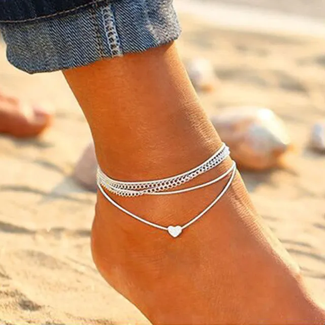7pcs/Set New Handmade Beaded Anklet Bracelets