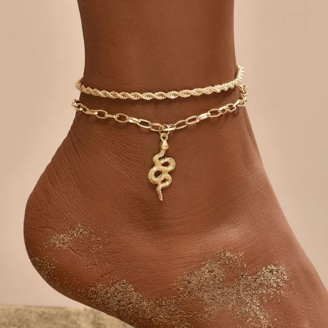 7pcs/Set New Handmade Beaded Anklet Bracelets