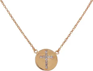 925 Sterling Silver Religious Cross White CZ Classic Pendant Necklace