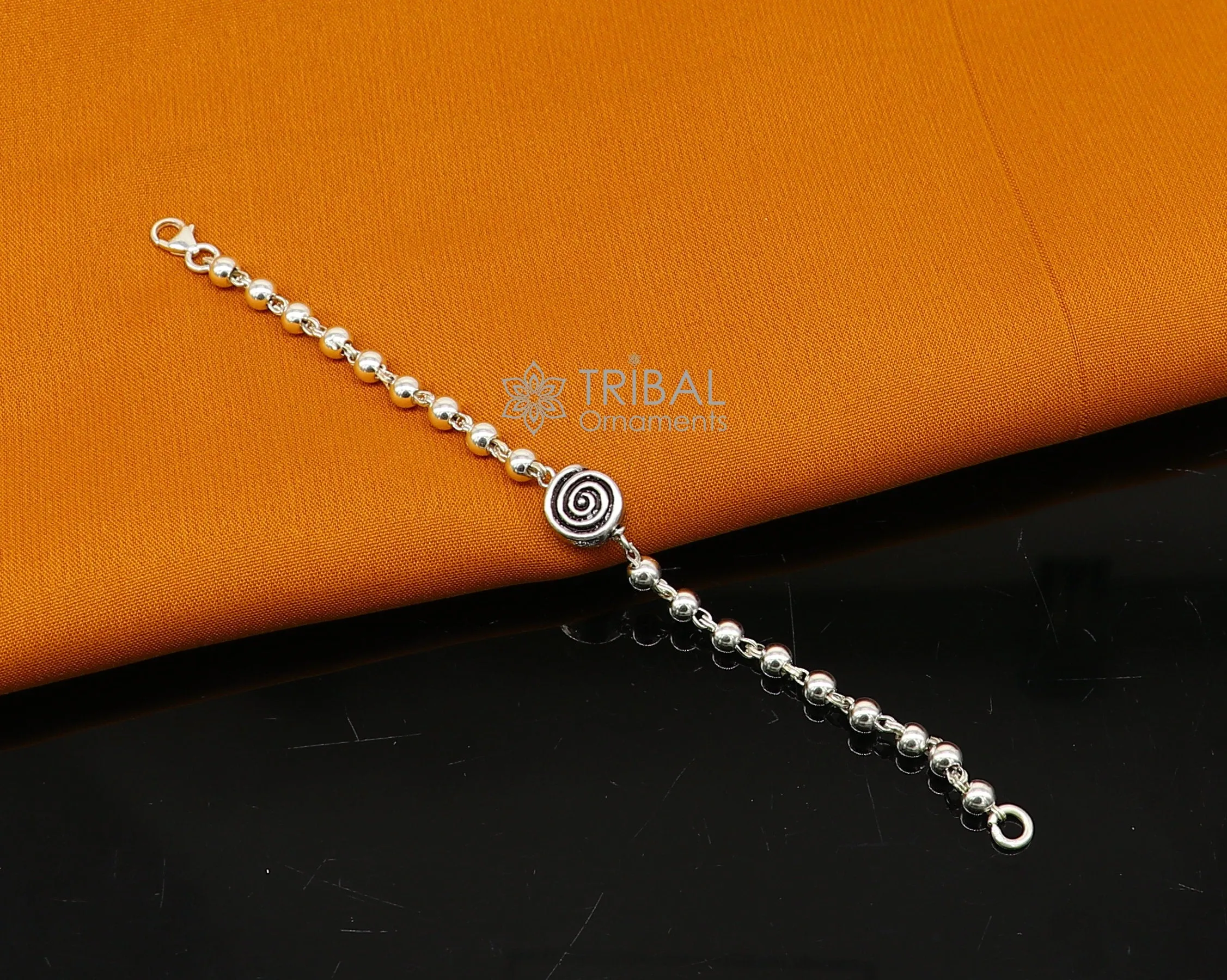 All sizes 925 sterling silver beaded bracelet or anklet for girls and kids/your baby, silver Nazariya/nazarbattu bbr501