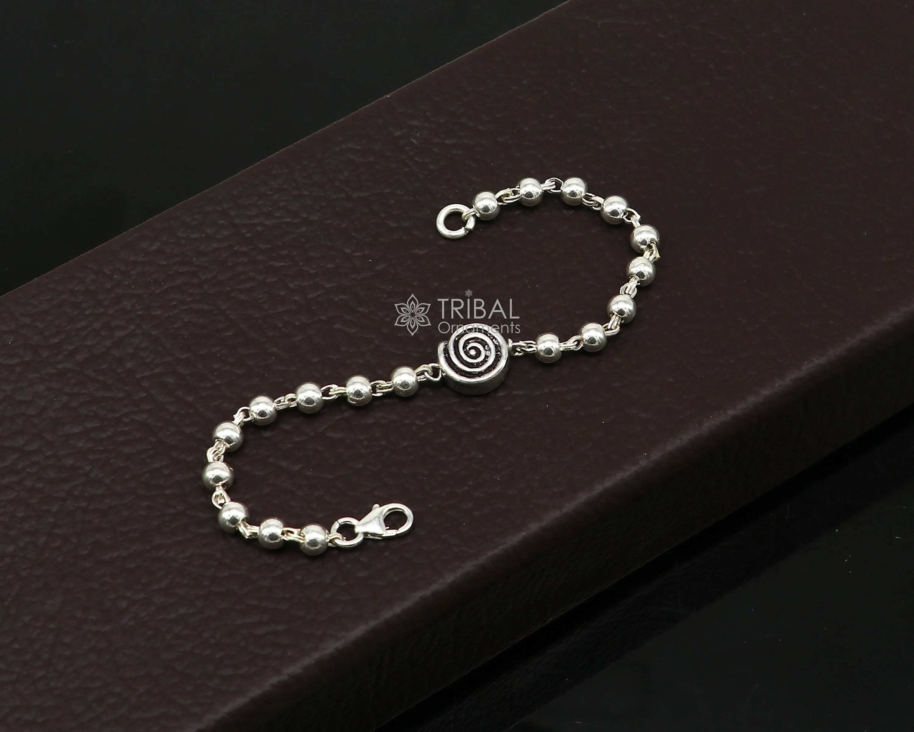 All sizes 925 sterling silver beaded bracelet or anklet for girls and kids/your baby, silver Nazariya/nazarbattu bbr501