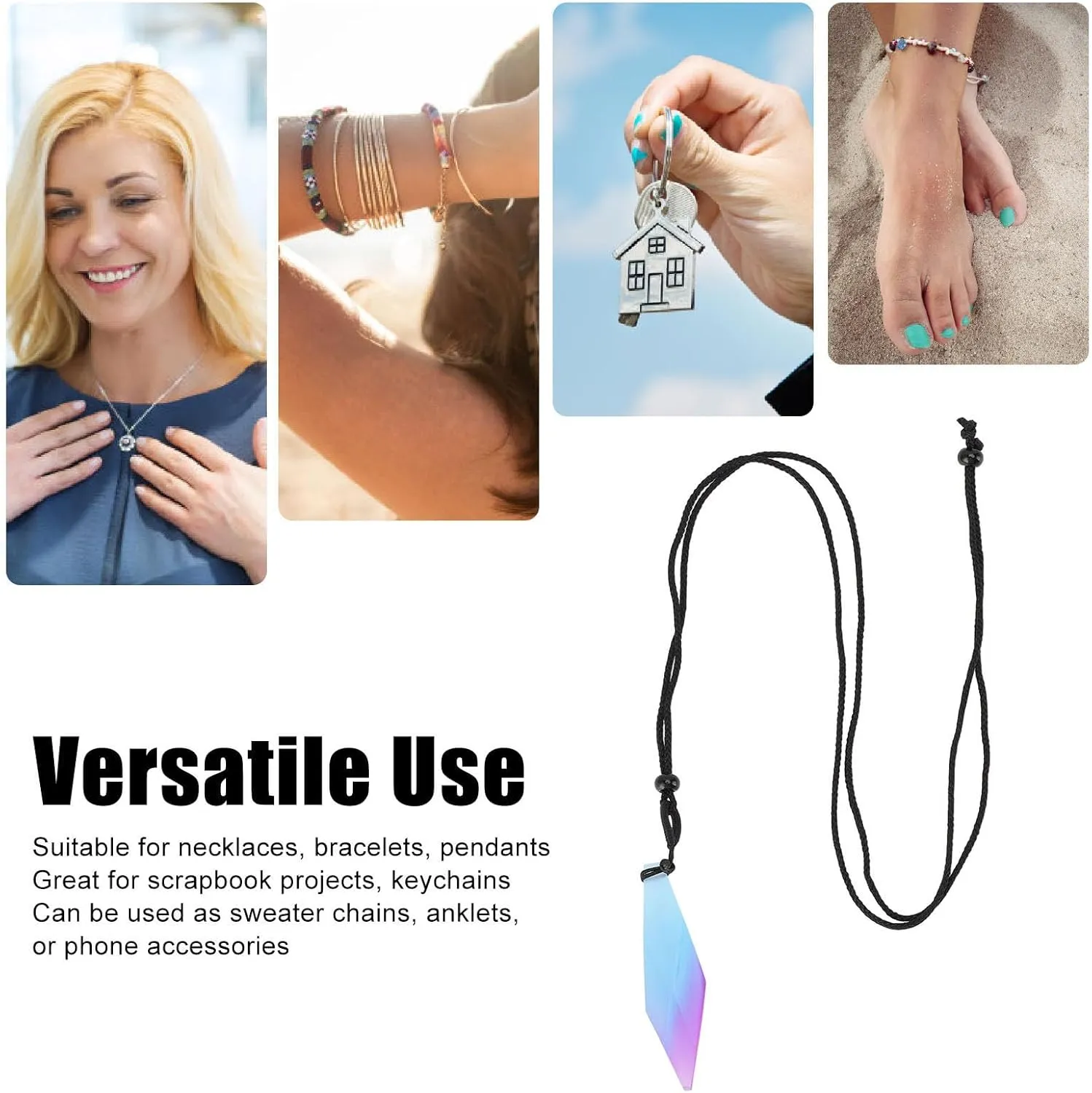 Alomejor Handcrafted Luminous Necklace Glow in The Dark Pendant Resin Necklace Pendant with Irregular Shape Frosted Accessories for Valentine Day