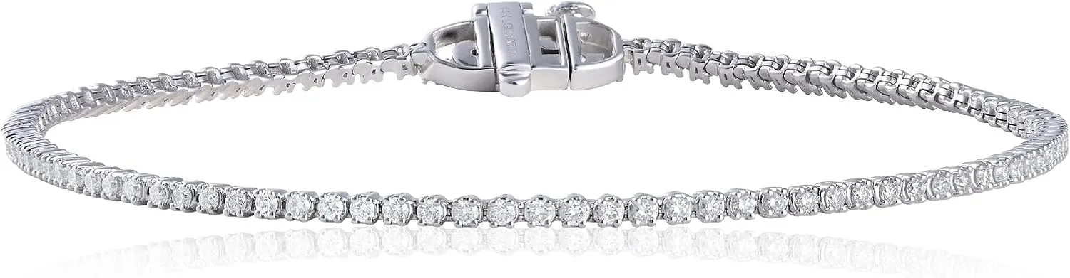 Amazon Essentials IGI Certified Lab Grown Diamond Tennis Bracelet for Women in 14k Gold - Size 7 Inches