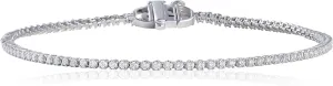 Amazon Essentials IGI Certified Lab Grown Diamond Tennis Bracelet for Women in 14k Gold - Size 7 Inches