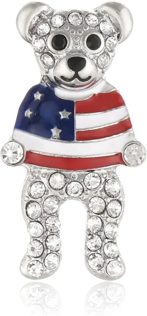 American Flag 4th of July Brooch Pins for Women | USA Heart Victory Smiley Face Trio Patriotic Memorial Day Pins | American Independence Day Party Gifts for Women