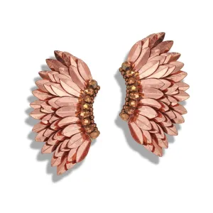 Angel wing earrings for women, Small statement Handmade Prom Earrings, Wings stud for girls, Beaded Butterfly winged Earrings