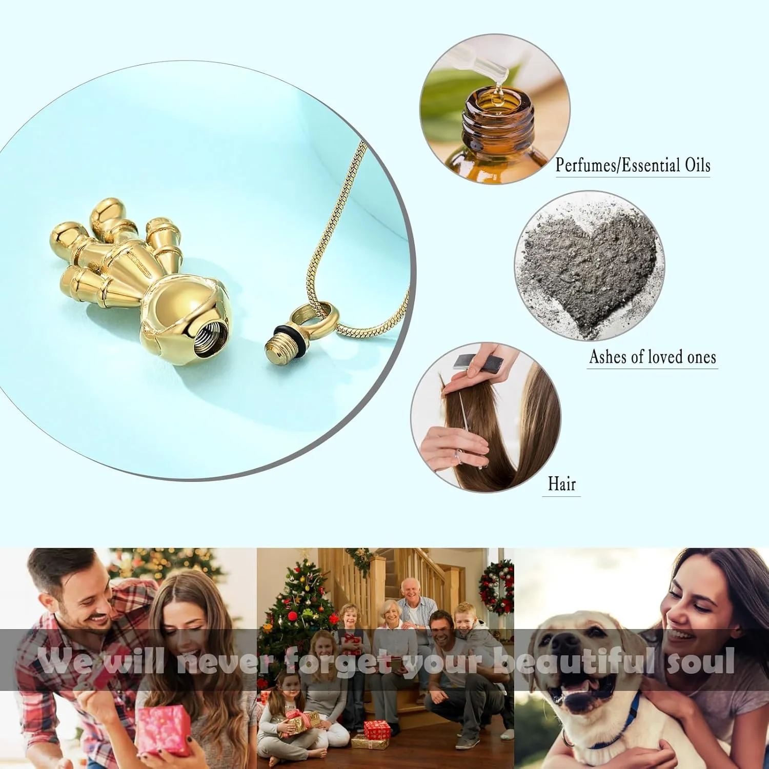 Astronaut Urn Necklace for Ashes Cremation Jewelry for Women Men Stainless Steel Spaceman Memorial Necklaces Ash Holder for Human Pets Keepsake Jewelry for Loved Ones with Fill Tool