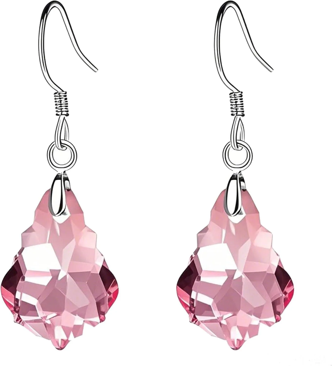Austrian Crystal Baroque Drop Dangle Earrings for Women 925 Sterling Silver Hook Hypoallergenic Jewelry