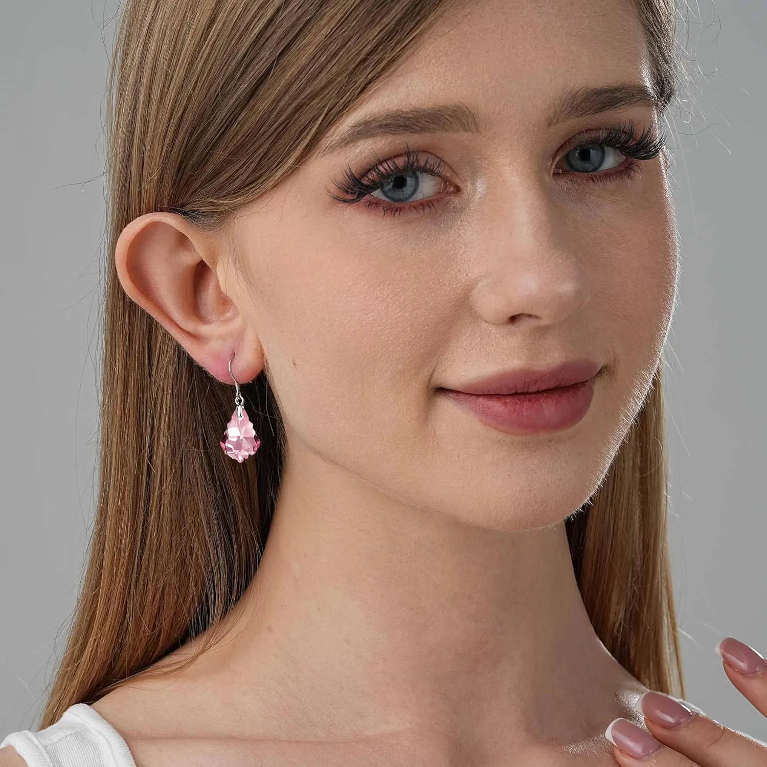 Austrian Crystal Baroque Drop Dangle Earrings for Women 925 Sterling Silver Hook Hypoallergenic Jewelry