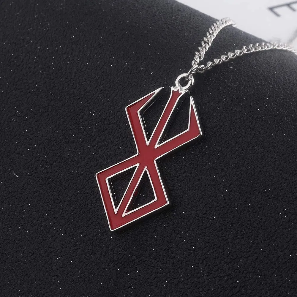 Berserker Guts Brand Of Sacrifice Necklace - Berzerk Sword Manga Pendant Chains - Gift for Men Women and Fans