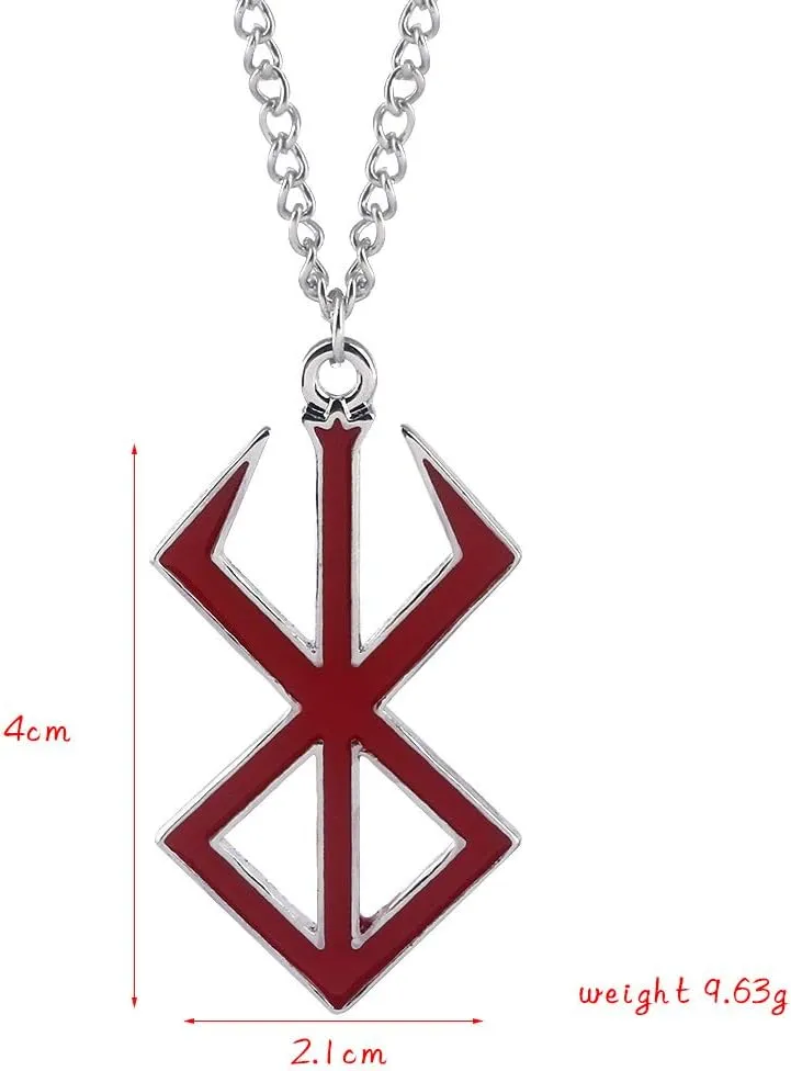 Berserker Guts Brand Of Sacrifice Necklace - Berzerk Sword Manga Pendant Chains - Gift for Men Women and Fans