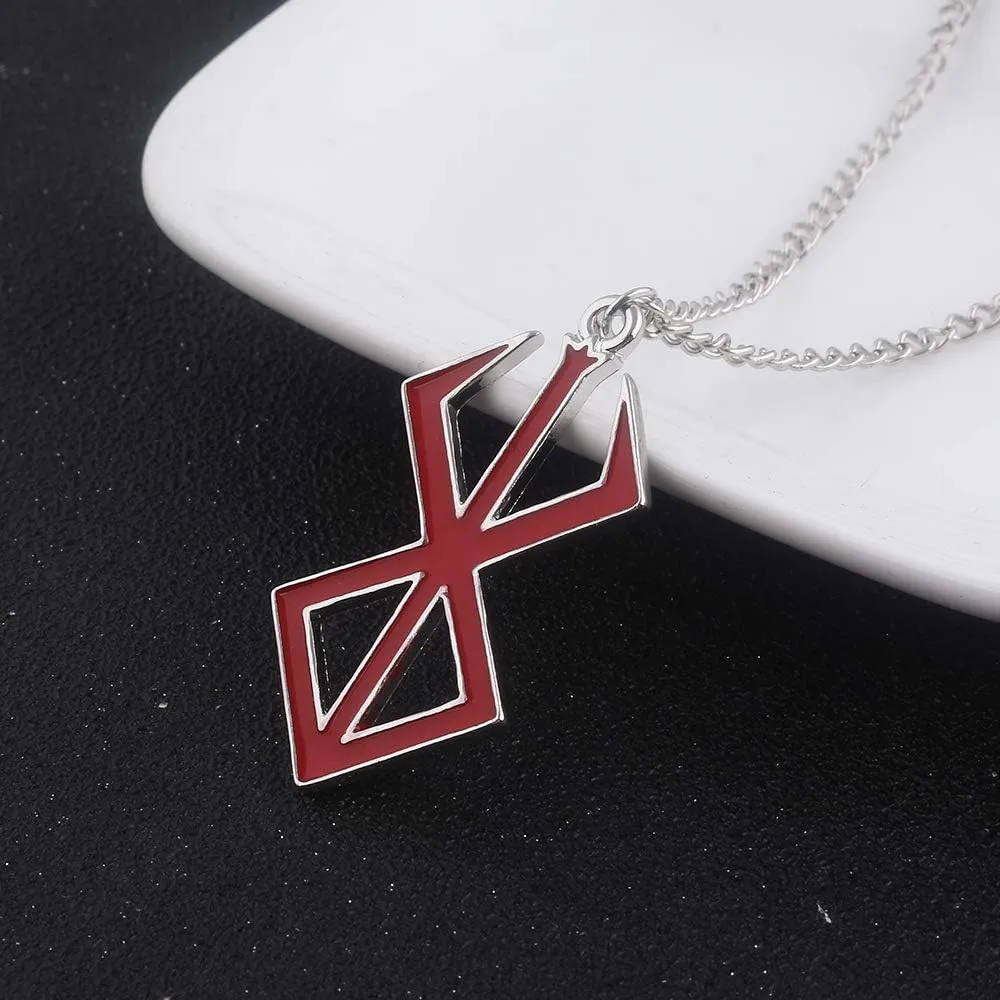 Berserker Guts Brand Of Sacrifice Necklace - Berzerk Sword Manga Pendant Chains - Gift for Men Women and Fans