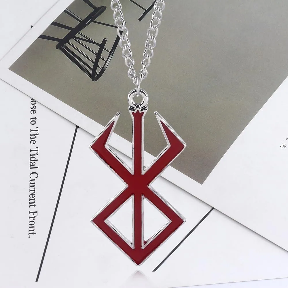 Berserker Guts Brand Of Sacrifice Necklace - Berzerk Sword Manga Pendant Chains - Gift for Men Women and Fans