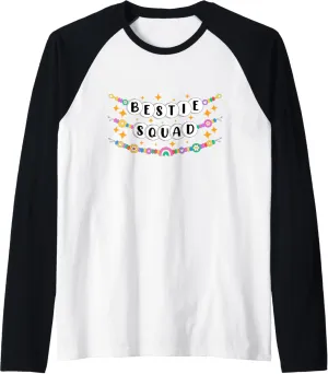 Bestie Squad Friendship Bracelet Besties BFF Best Friends Raglan Baseball Tee
