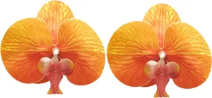 Big Flower Earrings for Women - Artificial Bohemian Butterfly Orchid Large Flower Ear Studs
