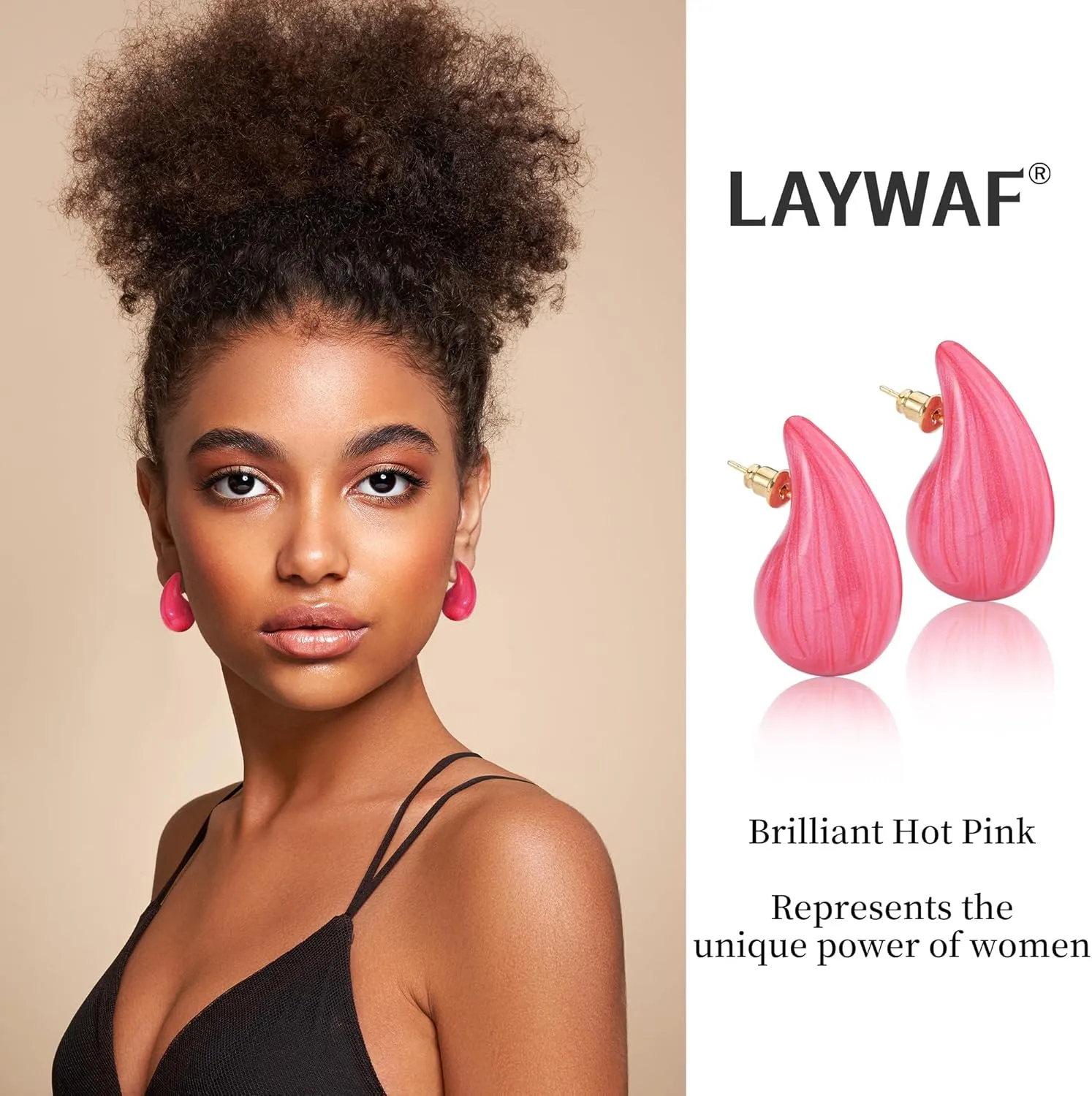 Big Hoop Earrings for Women Trendy, Teardrop Dangle Earrings Jewelry, Hypoallergenic 22K Gold Plated Stainless Steel Posts, Nickel Free Chunky Stud Earrings, Designer Duped Jewelry