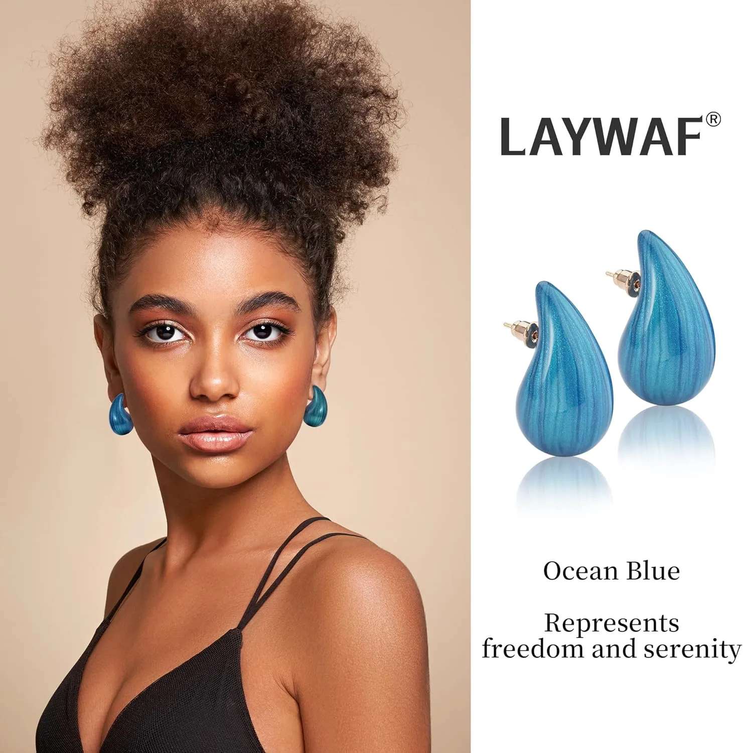 Big Hoop Earrings for Women Trendy, Teardrop Dangle Earrings Jewelry, Hypoallergenic 22K Gold Plated Stainless Steel Posts, Nickel Free Chunky Stud Earrings, Designer Duped Jewelry