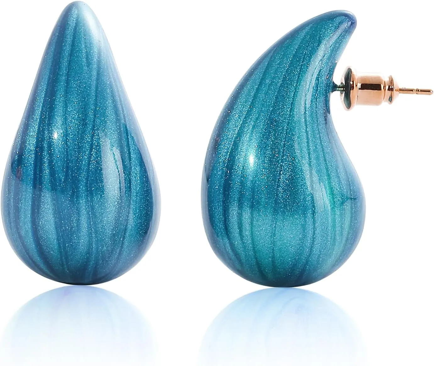 Big Hoop Earrings for Women Trendy, Teardrop Dangle Earrings Jewelry, Hypoallergenic 22K Gold Plated Stainless Steel Posts, Nickel Free Chunky Stud Earrings, Designer Duped Jewelry