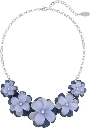 Bocar Flower Collar Necklace, Floral Flower Summer Beach Statement Choker Necklaces for Women and Teen Girls, Handmade Women Jewelry Party Gift