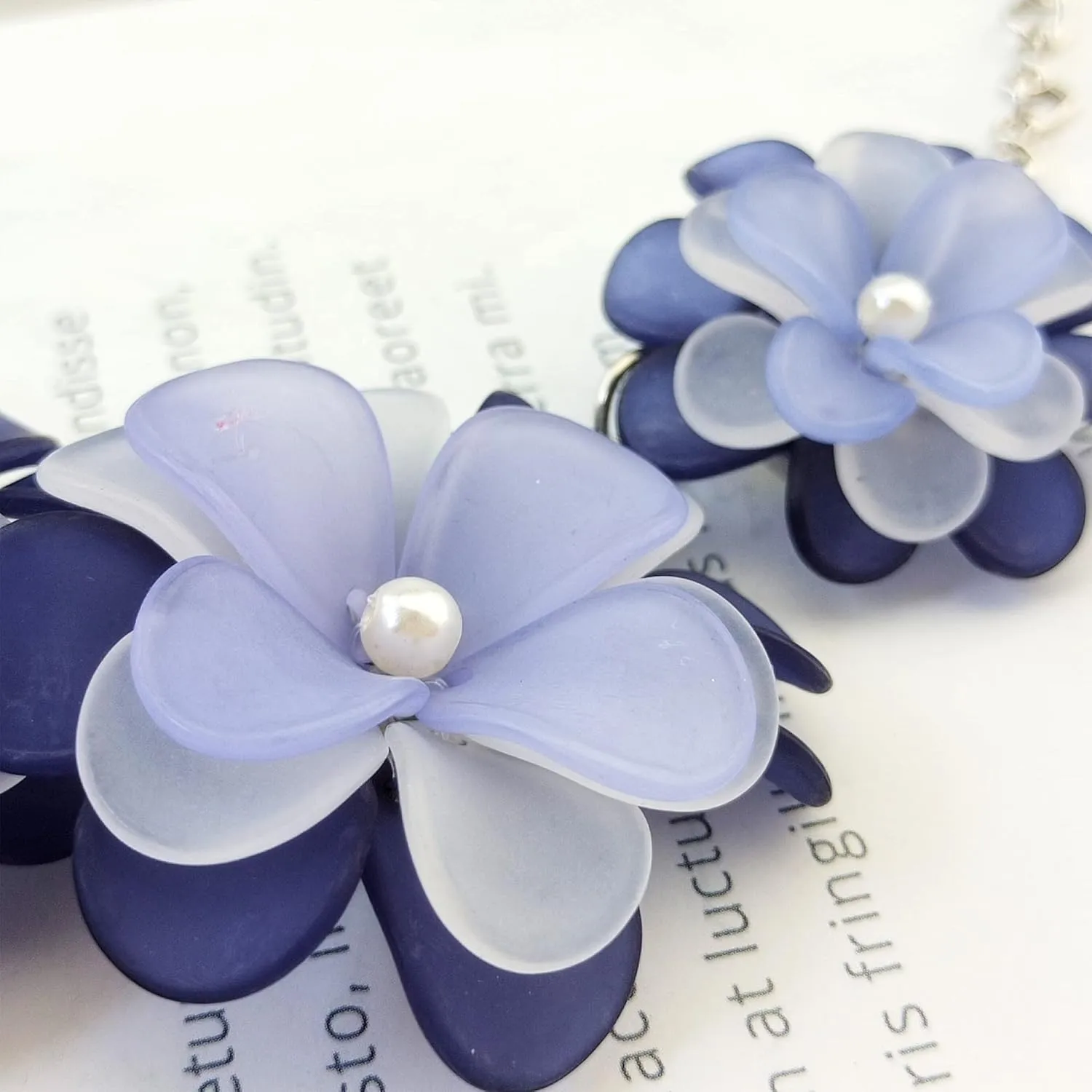 Bocar Flower Collar Necklace, Floral Flower Summer Beach Statement Choker Necklaces for Women and Teen Girls, Handmade Women Jewelry Party Gift